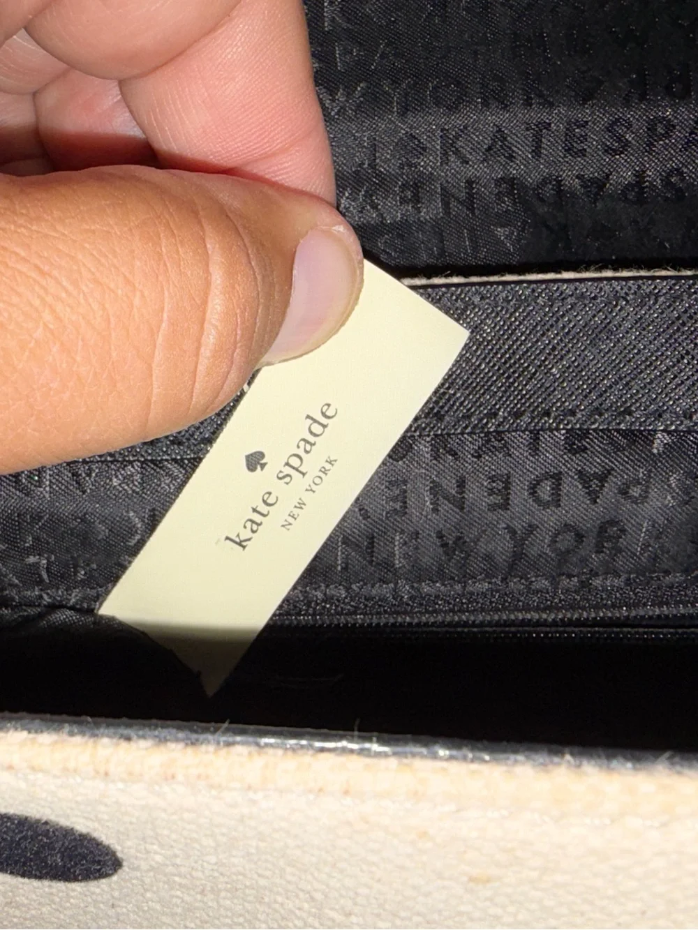 Kate Spade New York Black White Polka Dot Satchel Top Handle Snap Crossbody